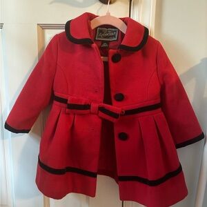 Rothschild Red Coat with Black Trim - 12 Months